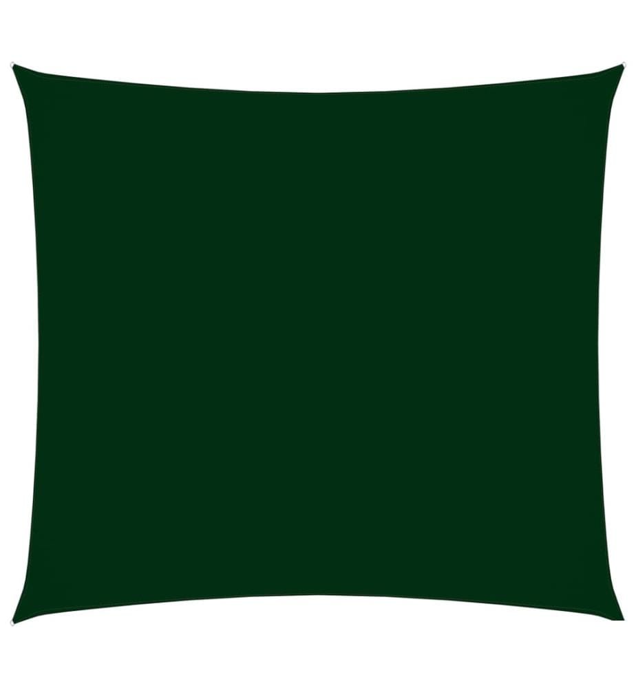 Voile de parasol tissu oxford carré 6x6 m vert foncé