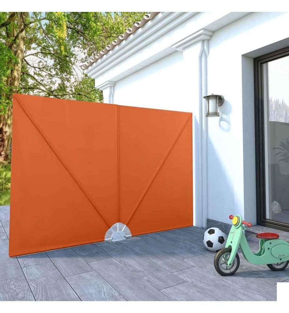 Auvent latéral pliable de terrasse Terre cuite 240 x 160 cm