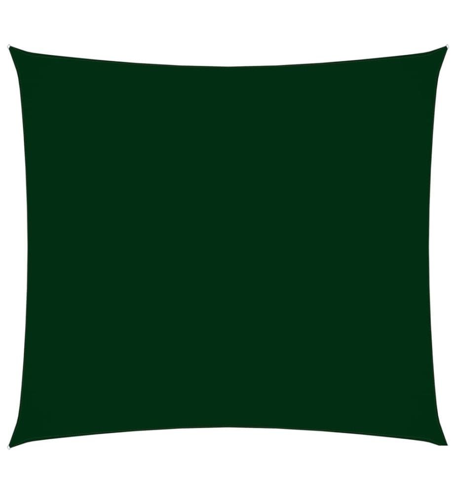 Voile de parasol tissu oxford carré 7x7 m vert foncé