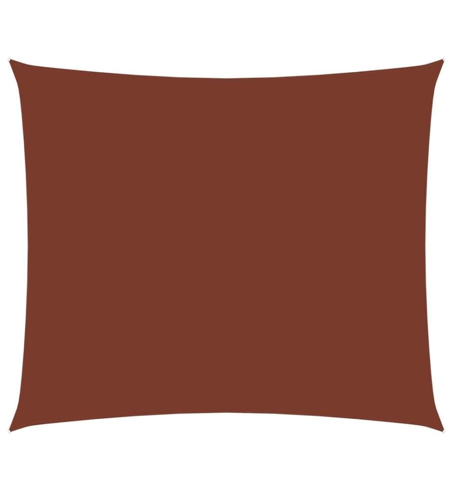 Voile de parasol tissu oxford rectangulaire 3,5x5 m terre cuite