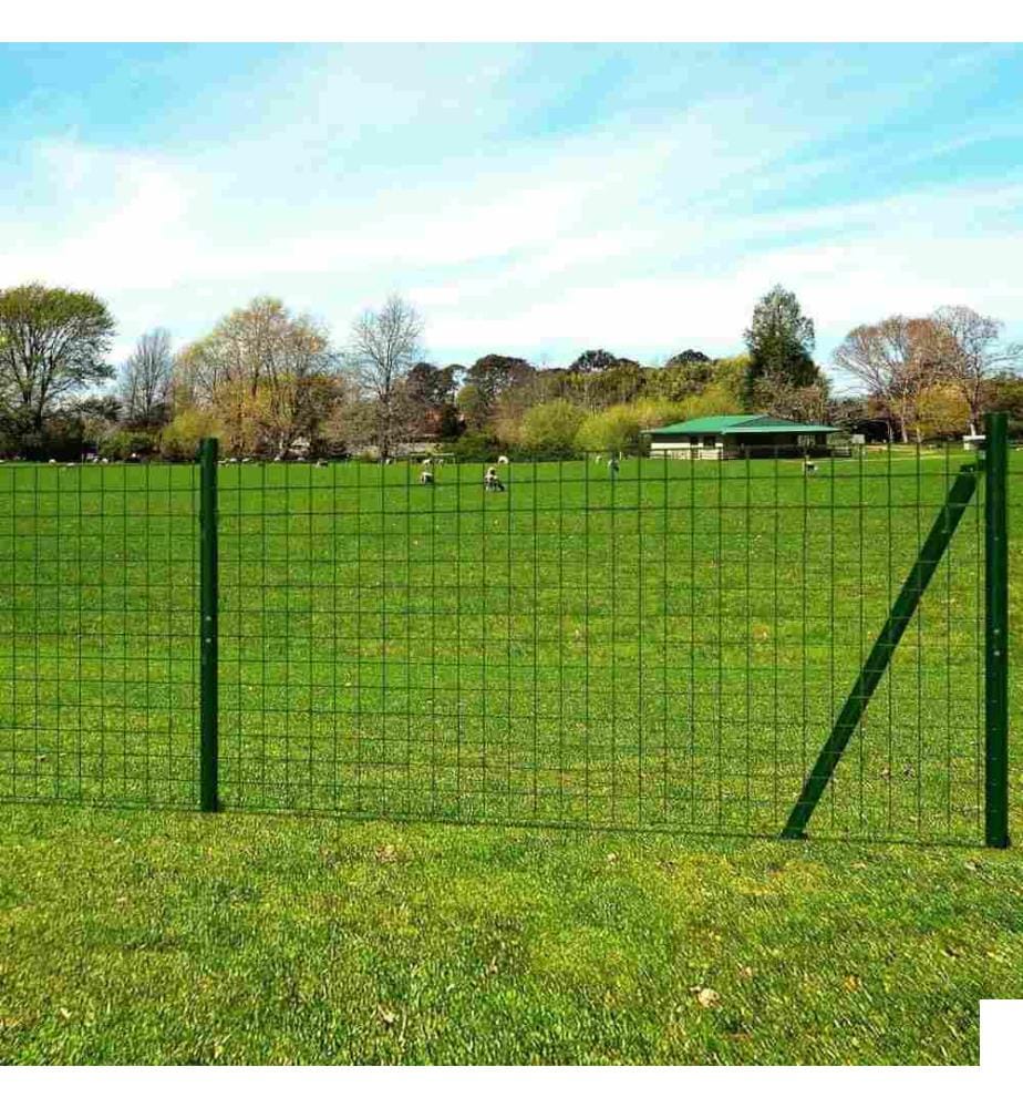 Clôture Euro Acier 25 x 1,7 m Vert