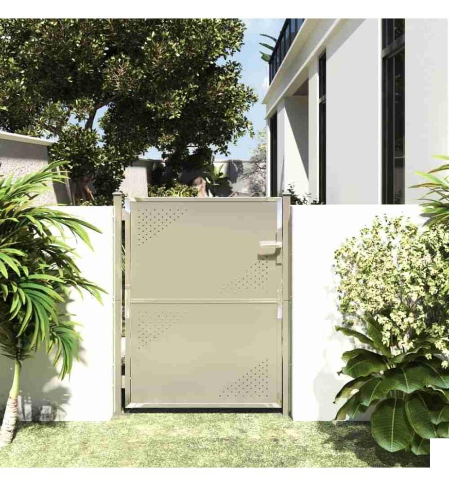 Portail de jardin 100x125 cm Acier inoxydable