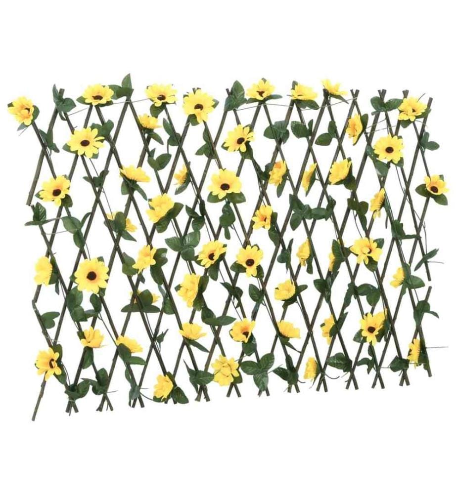 Treillis de lierre artificiel extensible jaune 180x60 cm