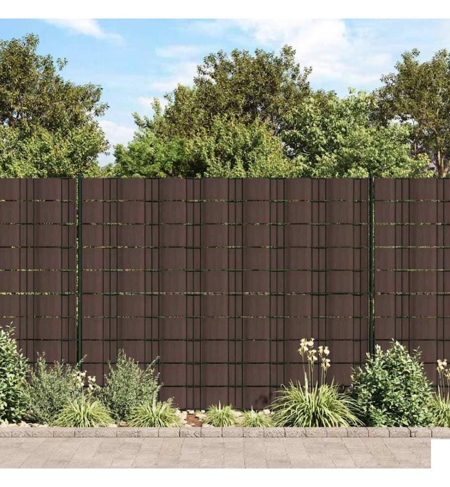 Écrans d'intimité de jardin 4 pcs PVC 35x0,19 m Marron