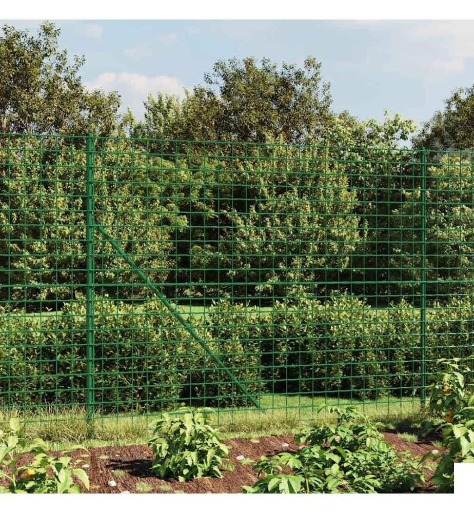 Clôture en treillis métallique vert 1,8x25 m acier galvanisé