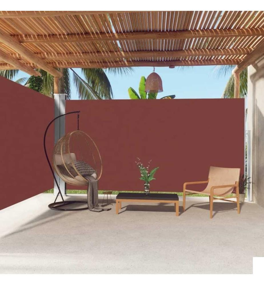Auvent latéral rétractable Marron 200x600 cm