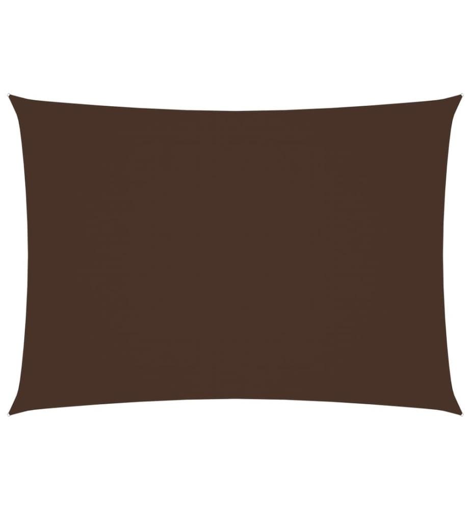 Voile de parasol tissu oxford rectangulaire 2x4,5 m marron