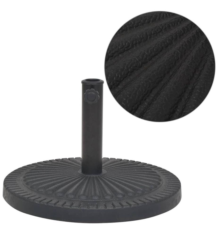 Socle de parasol Résine Rond Noir 14 kg