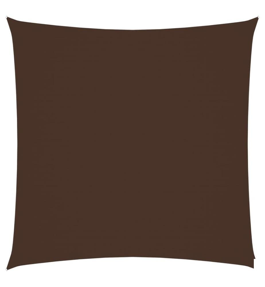 Voile de parasol tissu oxford carré 4x4 m marron