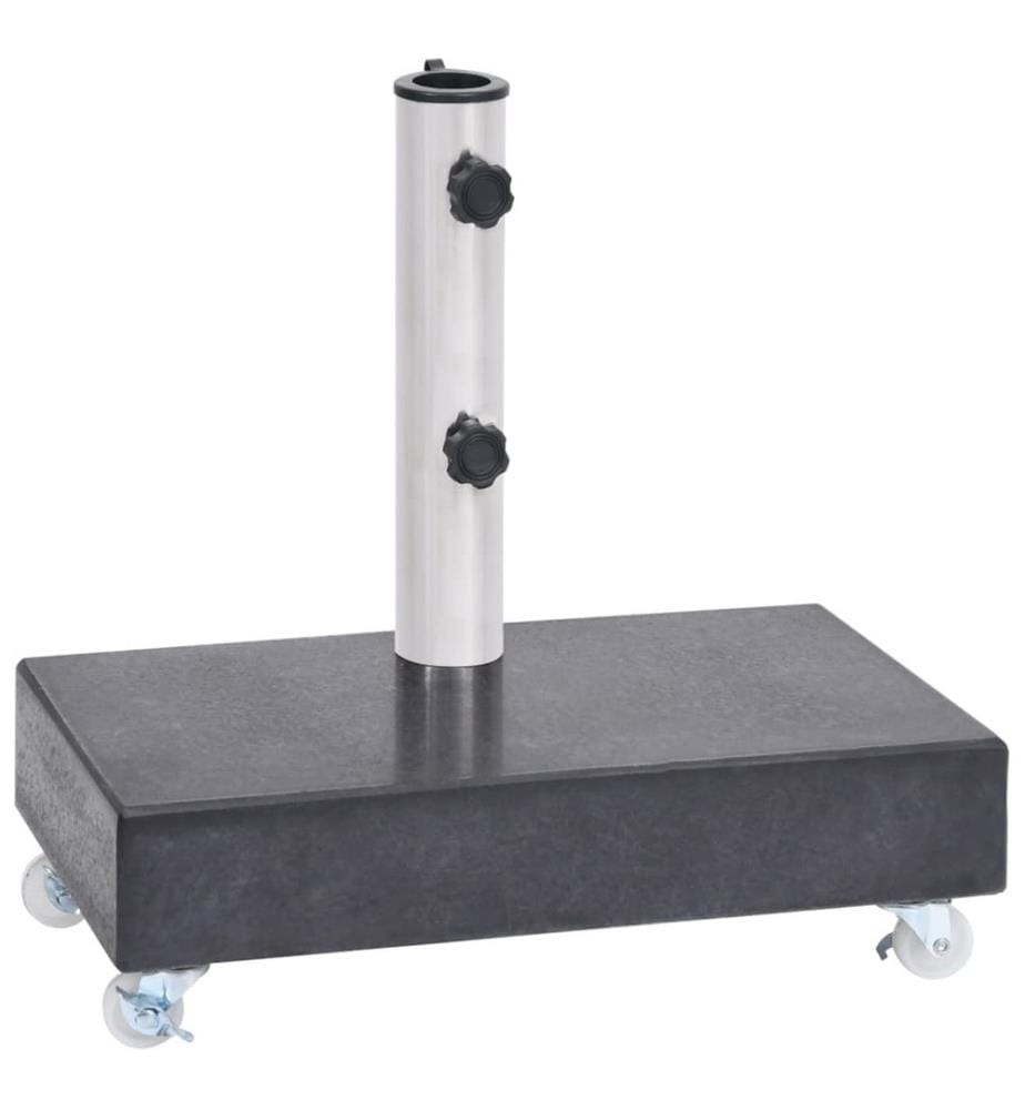 Socle de parasol Noir 45x25x8 cm Granite