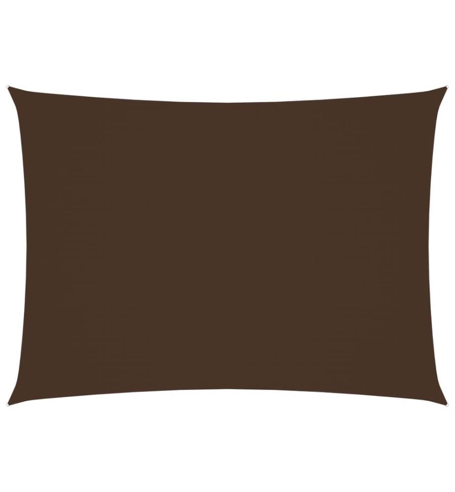 Voile de parasol tissu oxford rectangulaire 6x7 m marron
