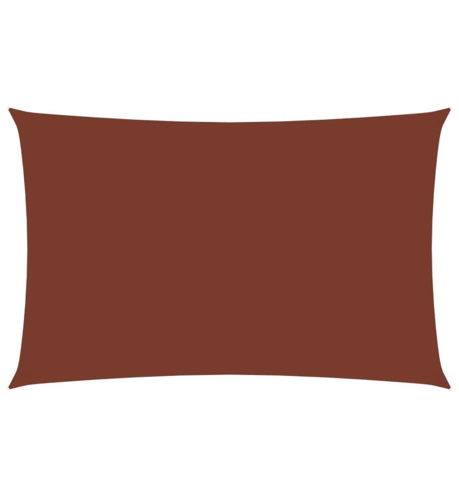 Voile de parasol tissu oxford rectangulaire 2x4,5 m terre cuite