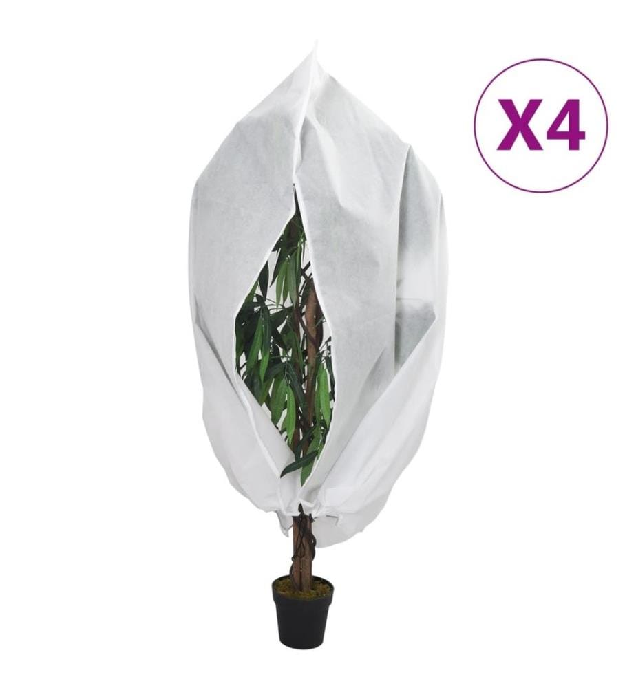 Housses de protection pour plantes avec fermeture éclair 4 pcs