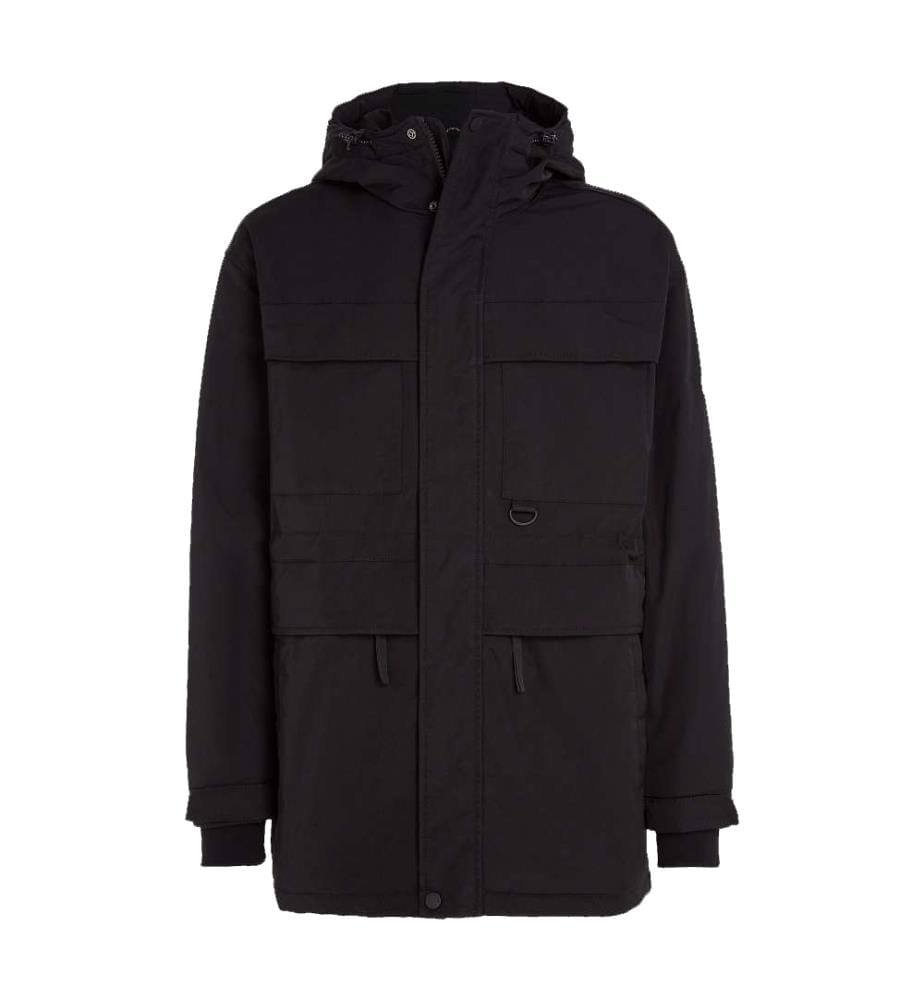 Parka Hooded Padded Multi Pocket