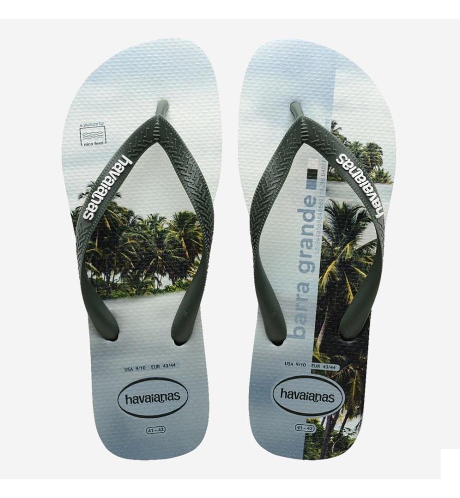 Tongs Top Surfer - Green Olive