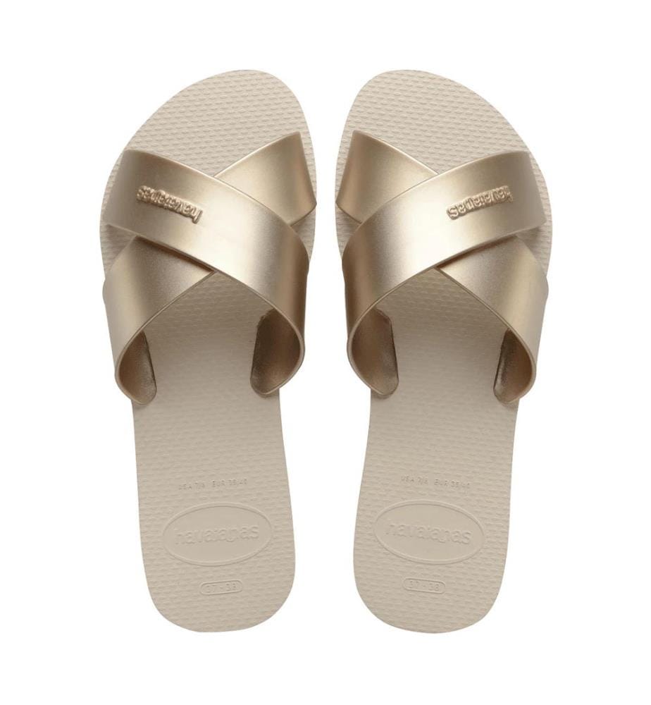 Mules Aqua Metallic - Beige