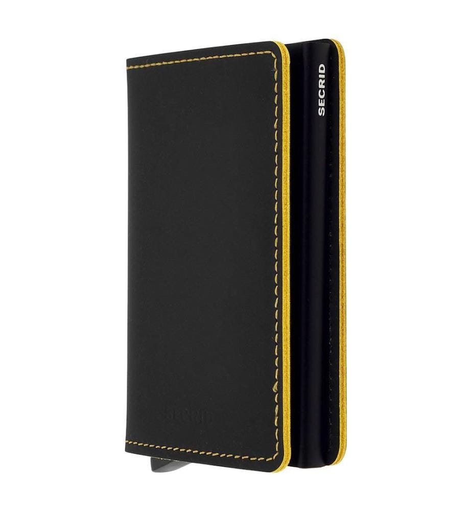 Porte-cartes Slimwallet - Ocre noir mat