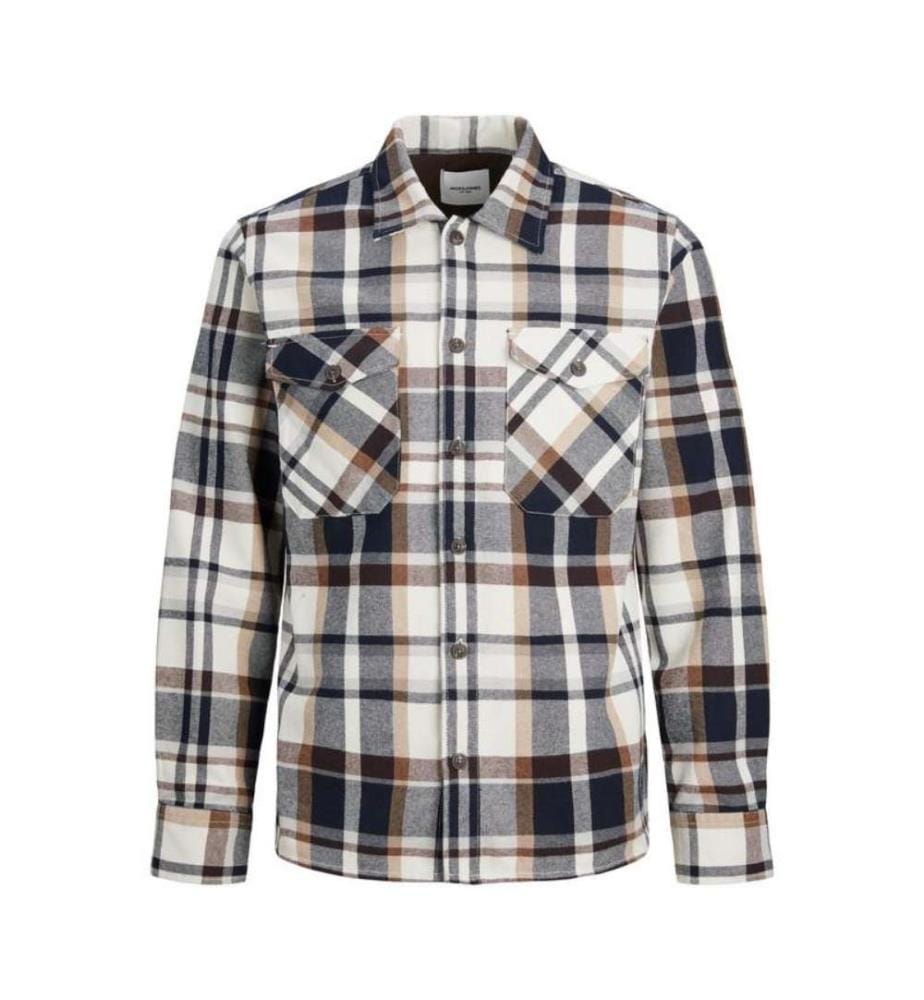 Chemise à carreaux à coupe régulière - noir et blanc