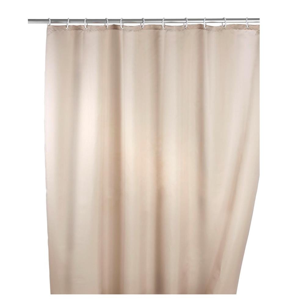 Rideau de douche anti-moisissure beige lavable - 180 x 200 cm - Beige