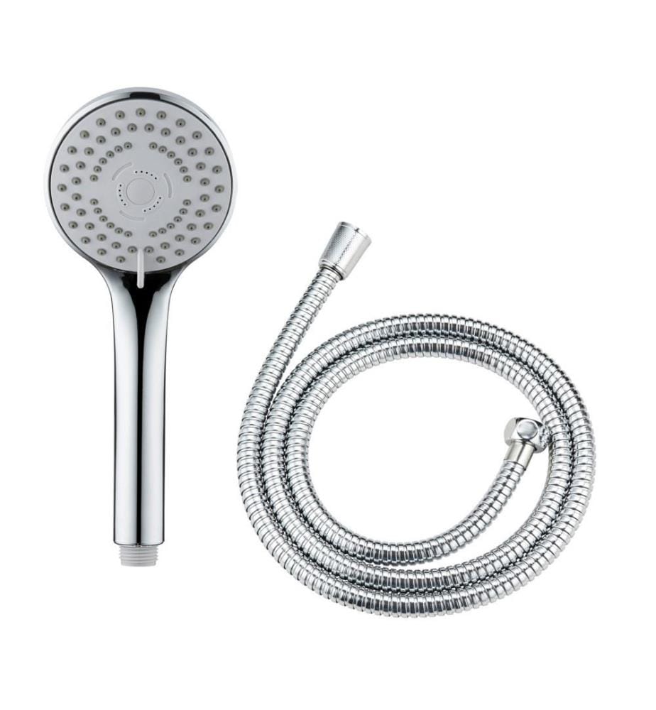Basic Line Ensemble de pomme de douche, 2 pièces Pomme de douche avec 5 jets - Argent