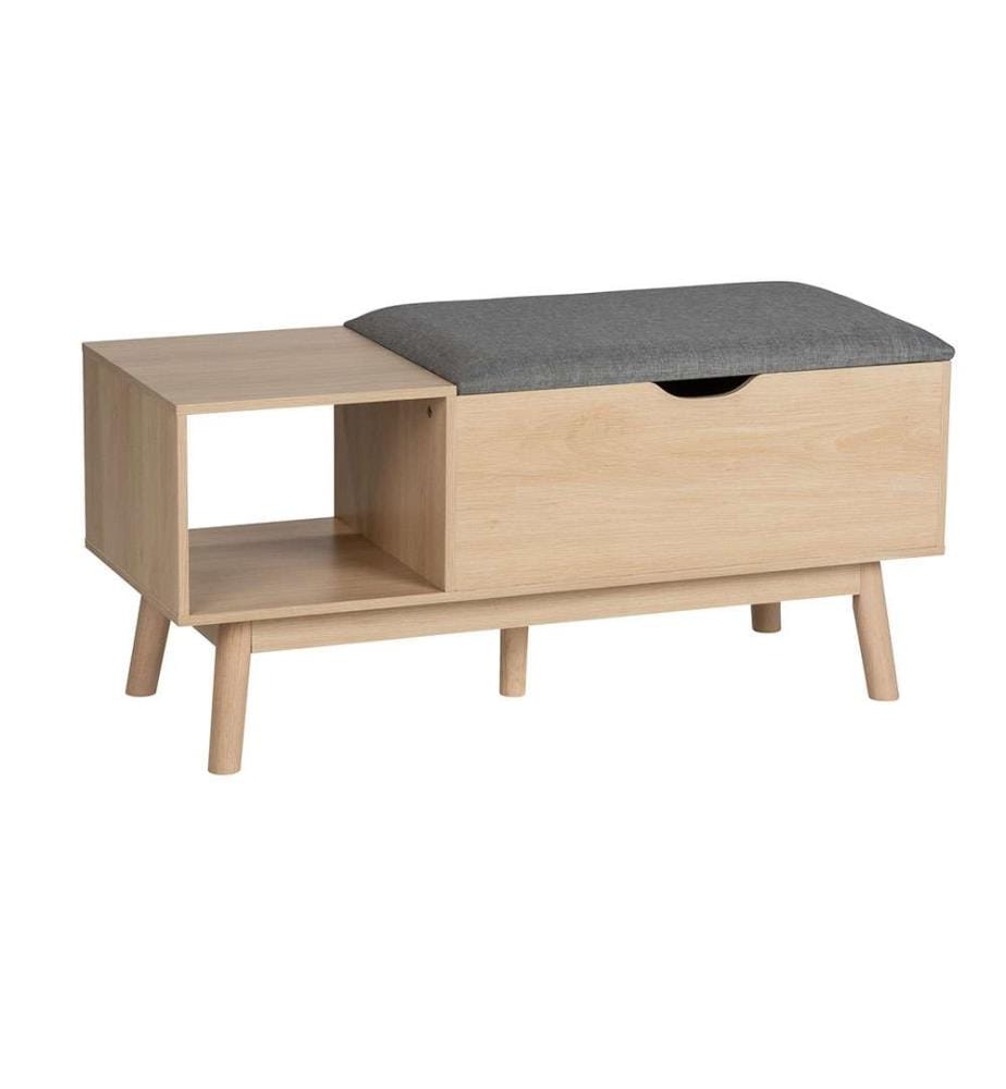 Banc d'entree avec bac de rangement, Banc rangement chaussures entrée bois