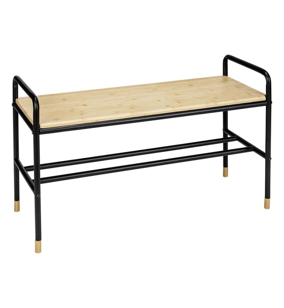 Banc 85 x 50 x 33 cm - Noir et Brun