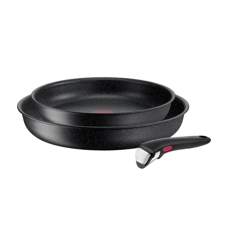 Set Ingenio Black Stone, 1 Poêle et 1 Casserole 24-28 cm, Noir - L39990