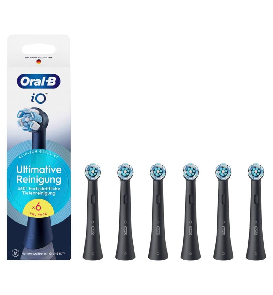 Lot de 6 Têtes de Brosse à Dents iO Ultimate - Noir