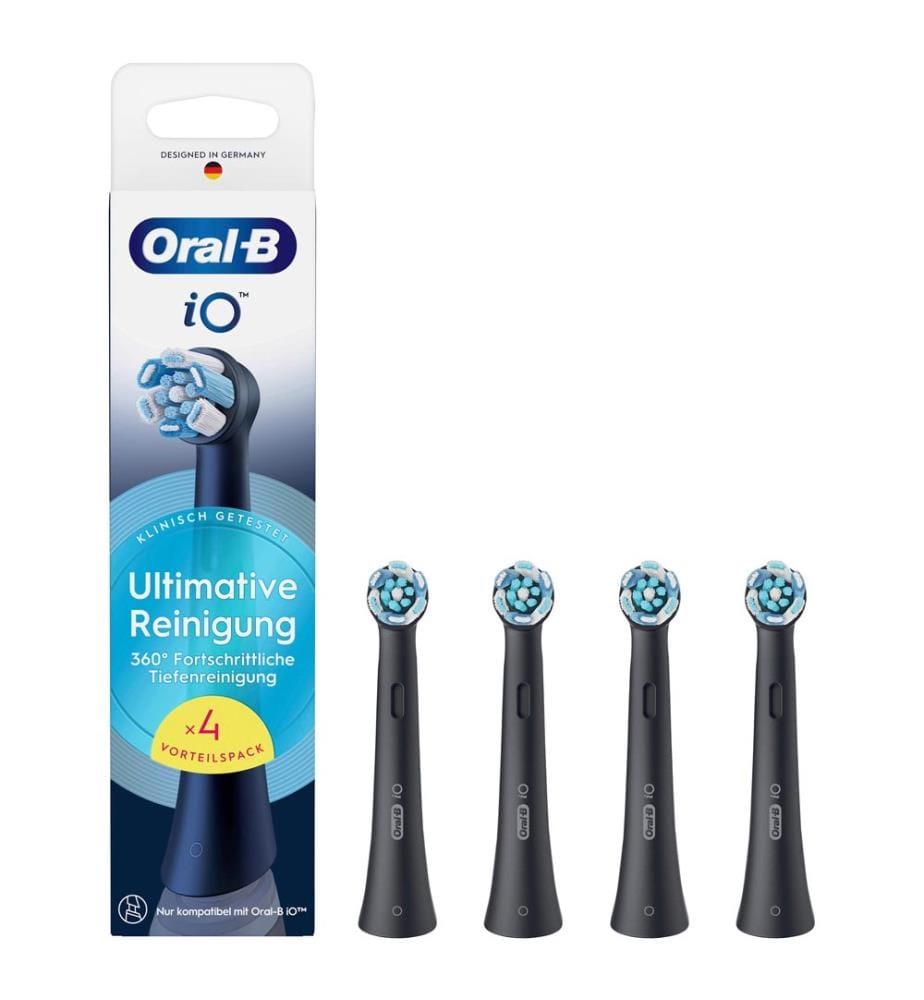 Lot de 4 Têtes de Brosse à Dents iO Ultimate - Noir