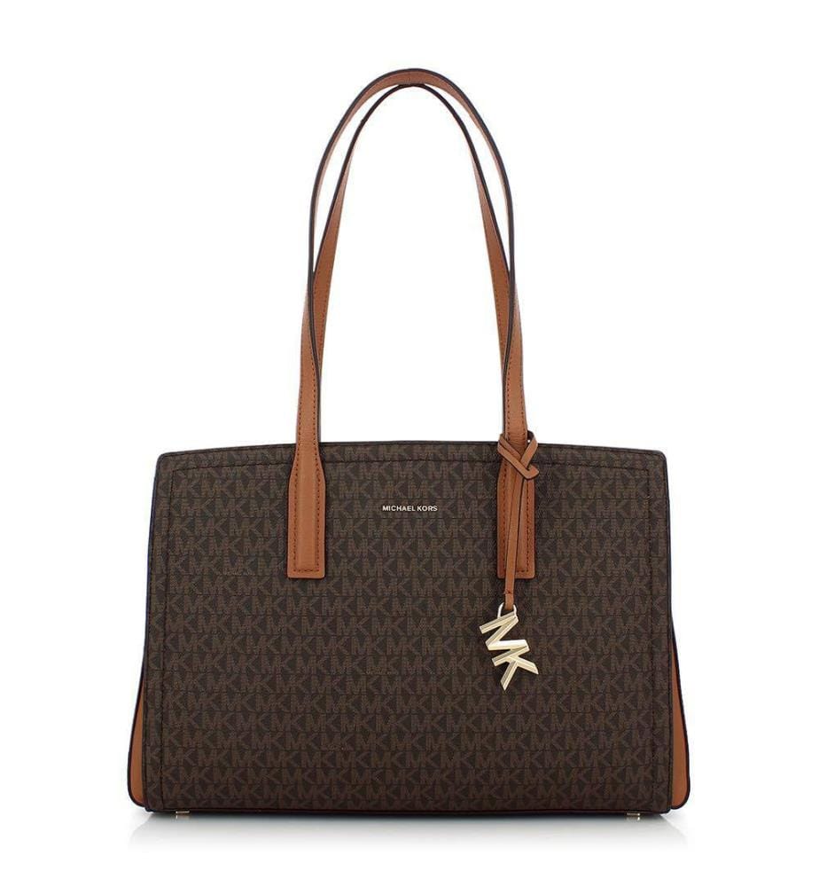 Sac Shopping Laila Medium - Brun Foncé et Brun Clair