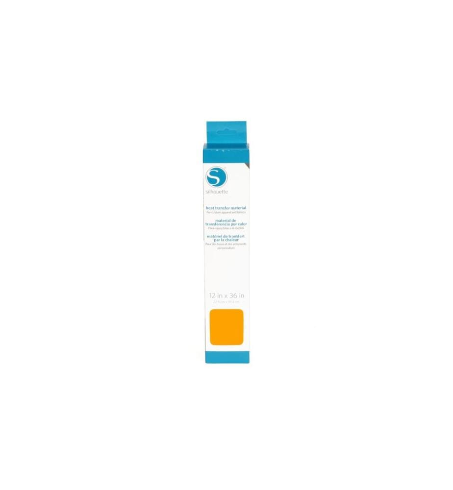 SILHOUETTE - Film thermocollant 30.5cm x 91.4 cm Orange, floqué
