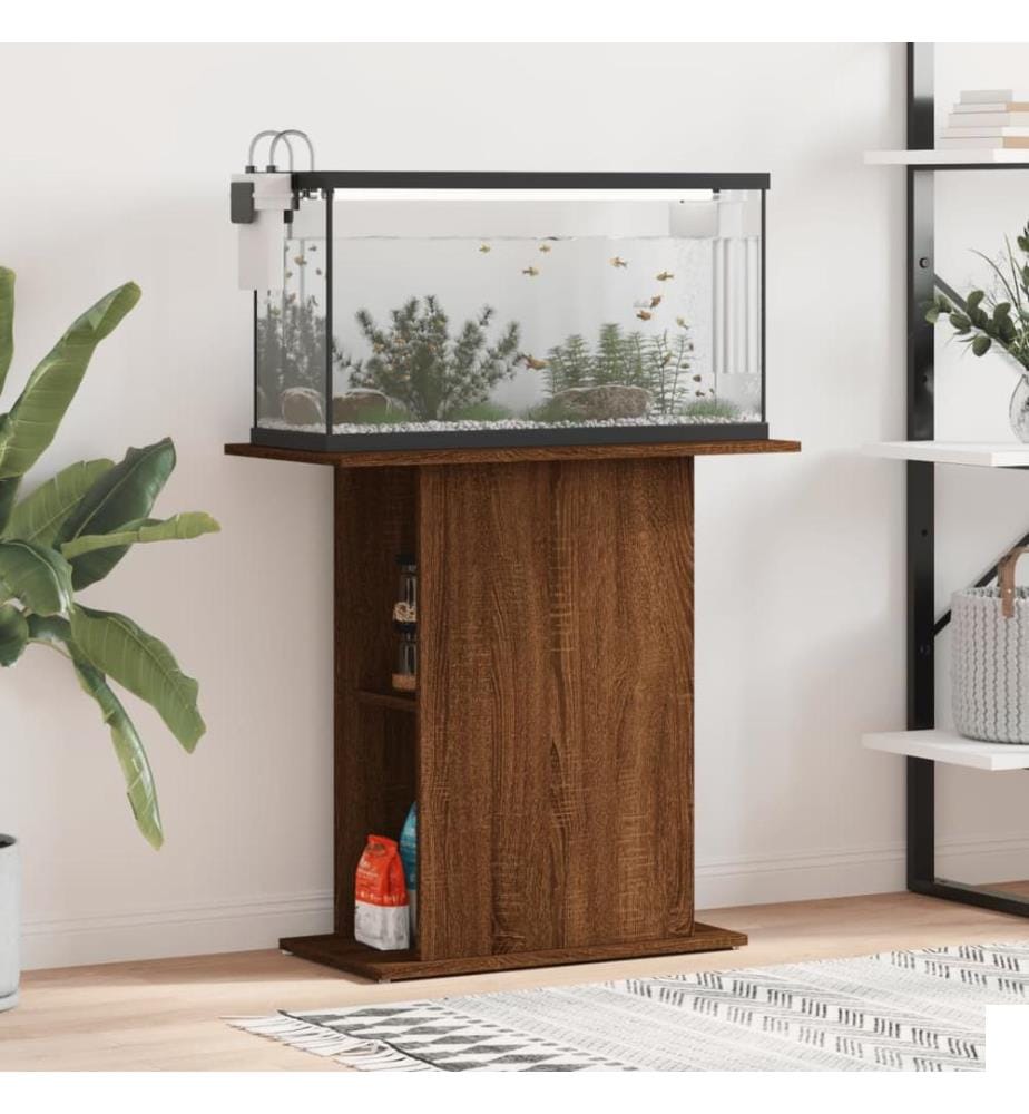 Support pour aquarium chêne marron 75x36x72,5 cm