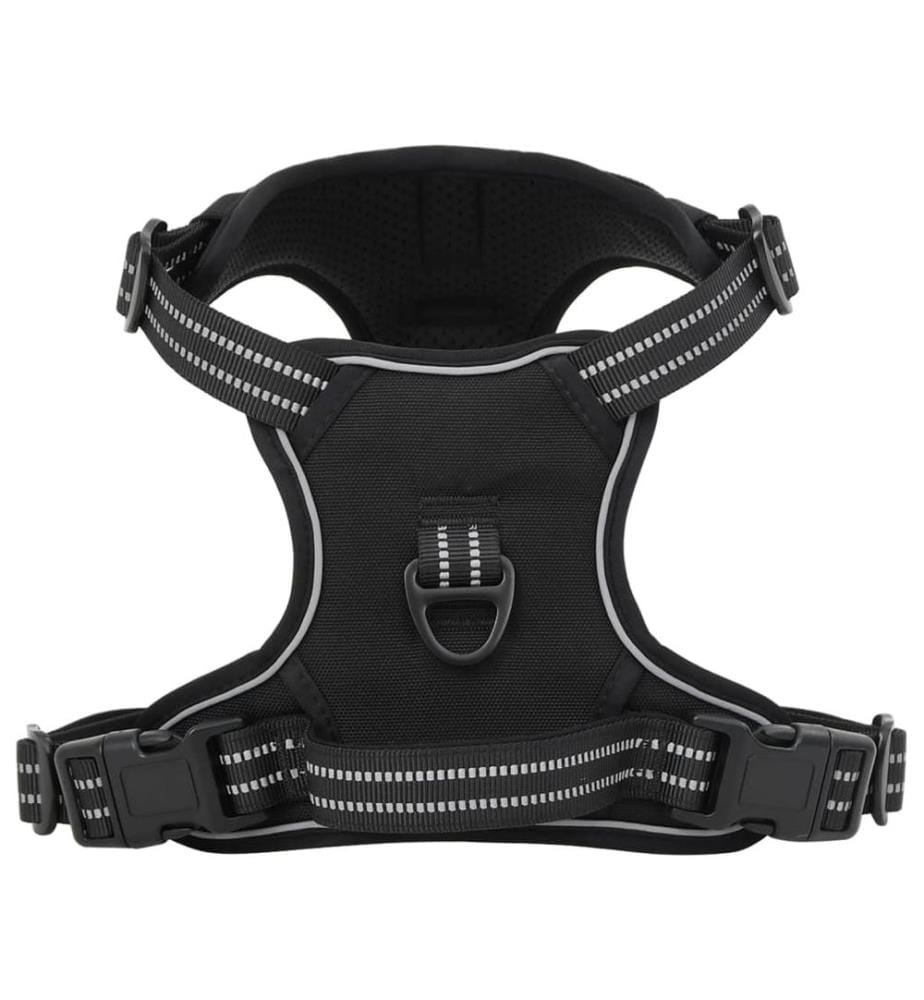 Harnais pour chien avec bandes réfléchissantes réglables noir L