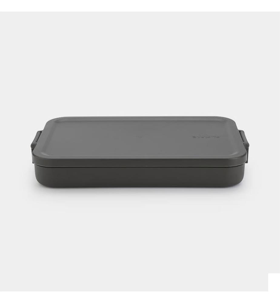 Boîte à lunch Make & Take, Plat, Plastique - Gris foncé