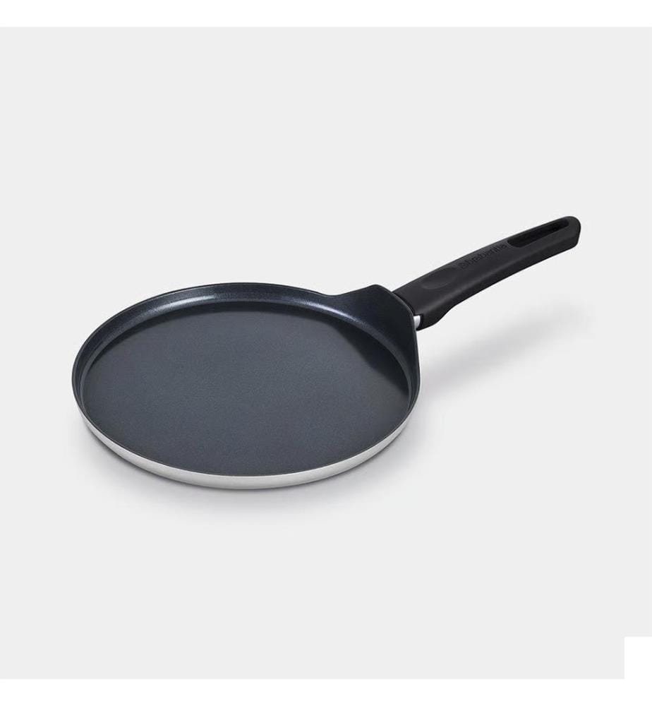Indu+ Poêle à crêpes sans papier recyclé, 24 cm, antiadhésive - Gris clair