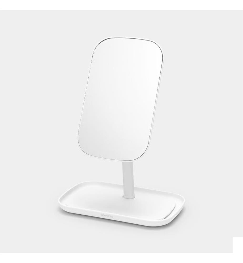 Miroir avec Plateau de Rangement - Blanc
