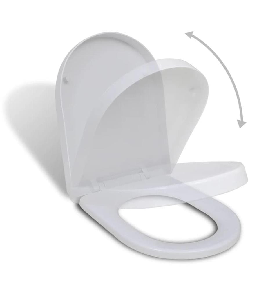 Abattant WC à fermeture en douceur Blanc Carré
