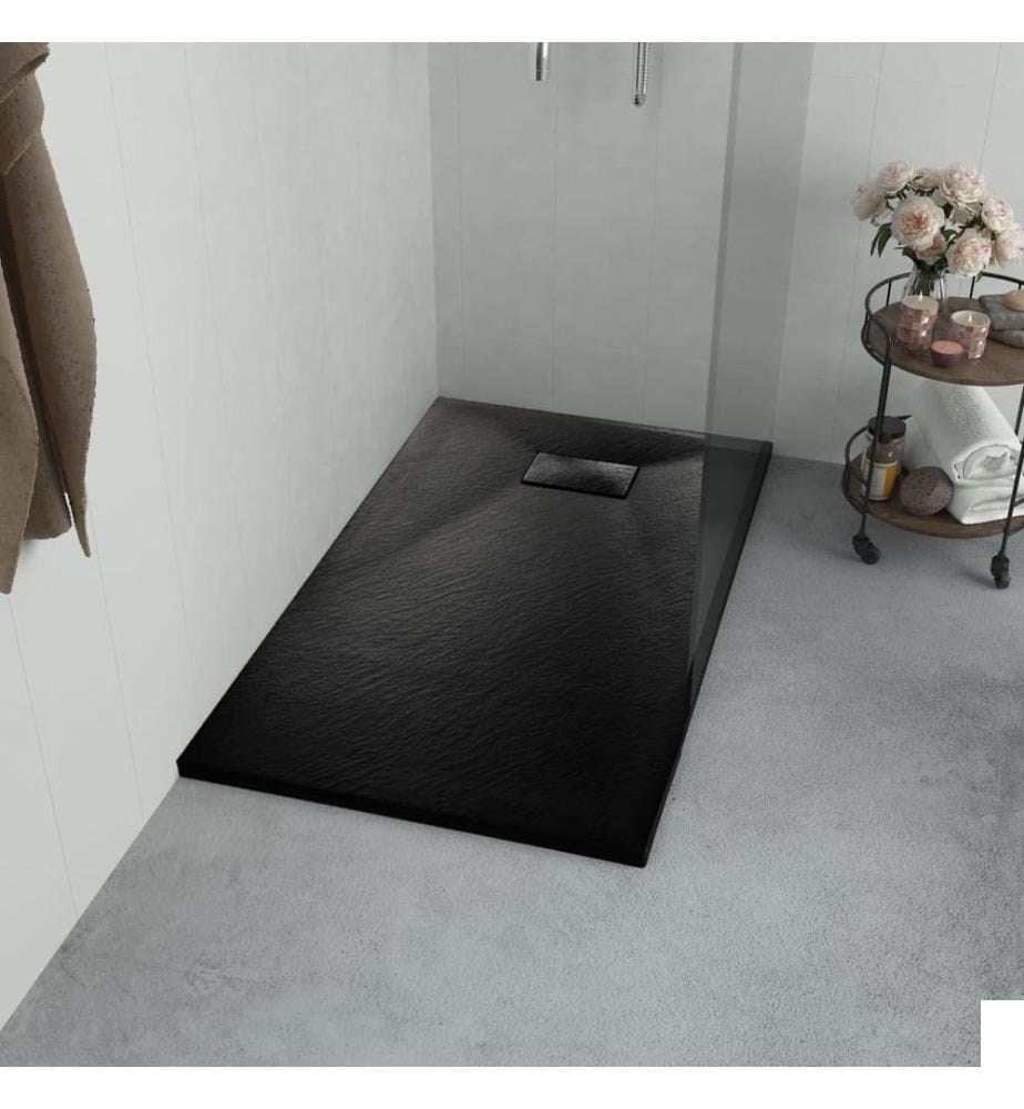 Bac de douche SMC Noir 120 x 70 cm
