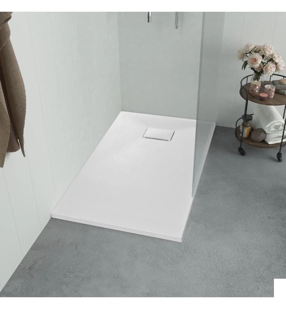 Bac de douche SMC Blanc 90 x 80 cm