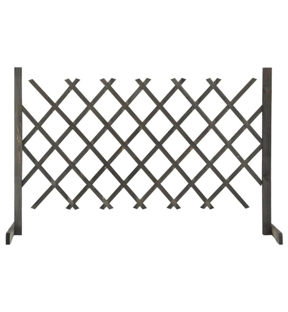 Clôture en treillis de jardin Gris 120x90 cm Bois de sapin
