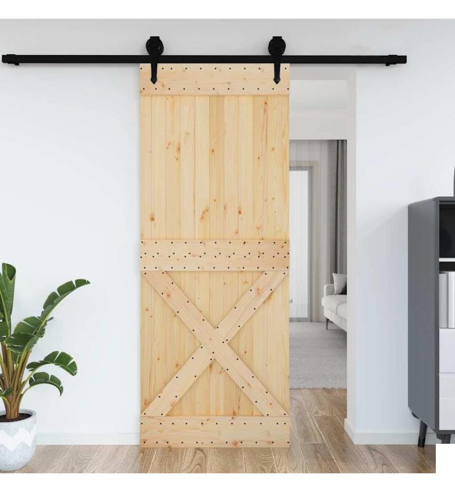 Porte NARVIK 90x210 cm bois massif de pin