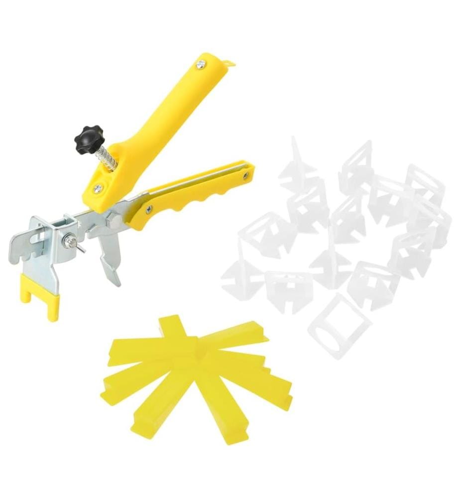Système de nivellement de carrelage 500 cales 2500 clips 1 mm