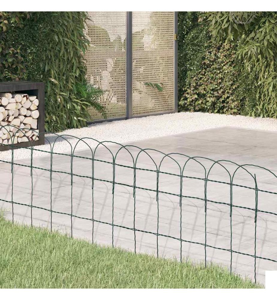 Bordure de pelouse Fer enduit de poudre 25x0,4 m