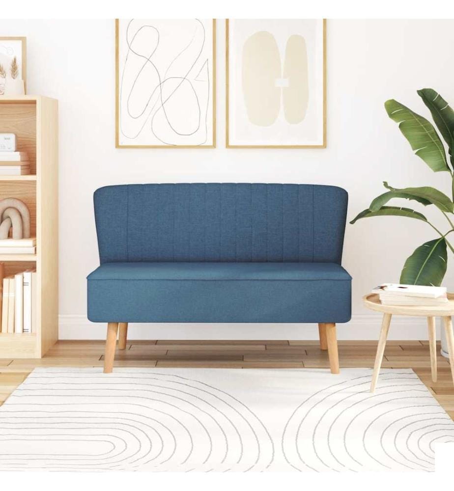 Canapé 117x55,5x77 cm Tissu Bleu