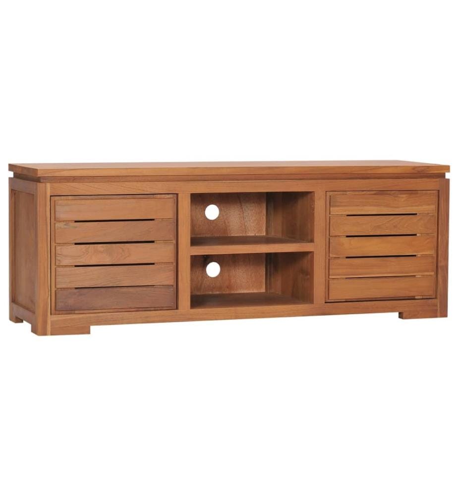 Meuble TV 110x30x40 cm Bois de teck massif