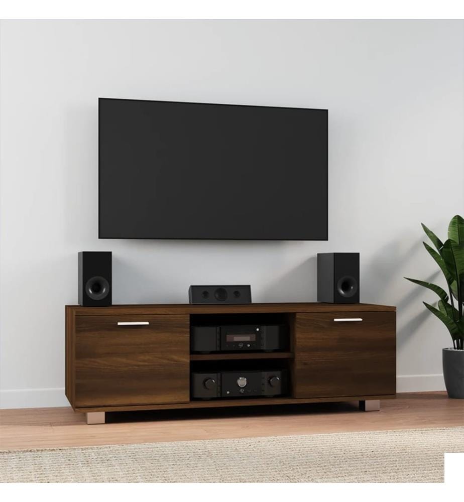 Meuble TV Chêne marron 120x40,5x35 cm Bois d'ingénierie