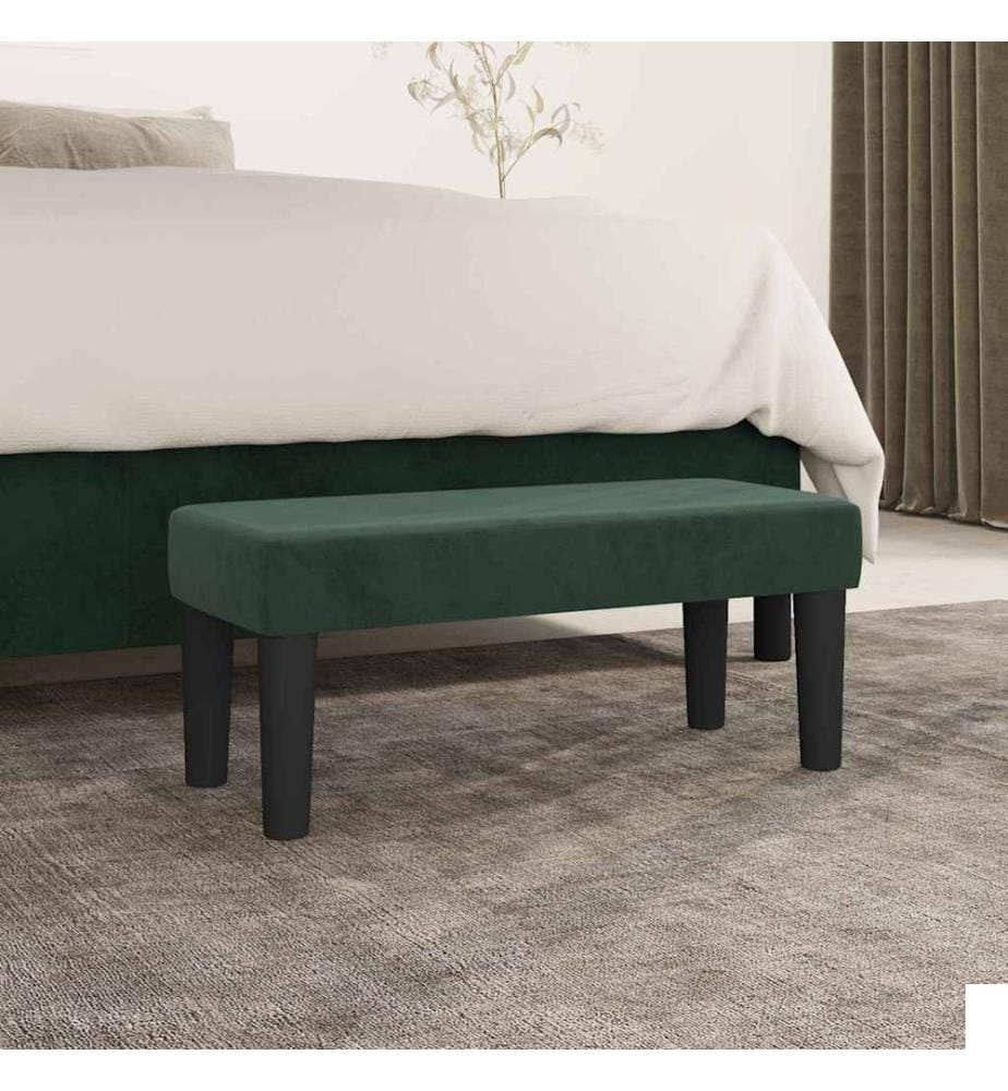 Banc Vert foncé 70x30x30 cm Velours