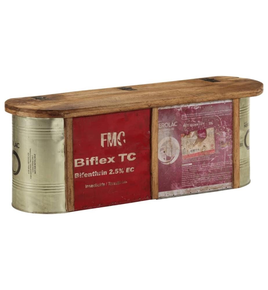 Banc de rangement/buffet 120x30x40 cm bois de récupération