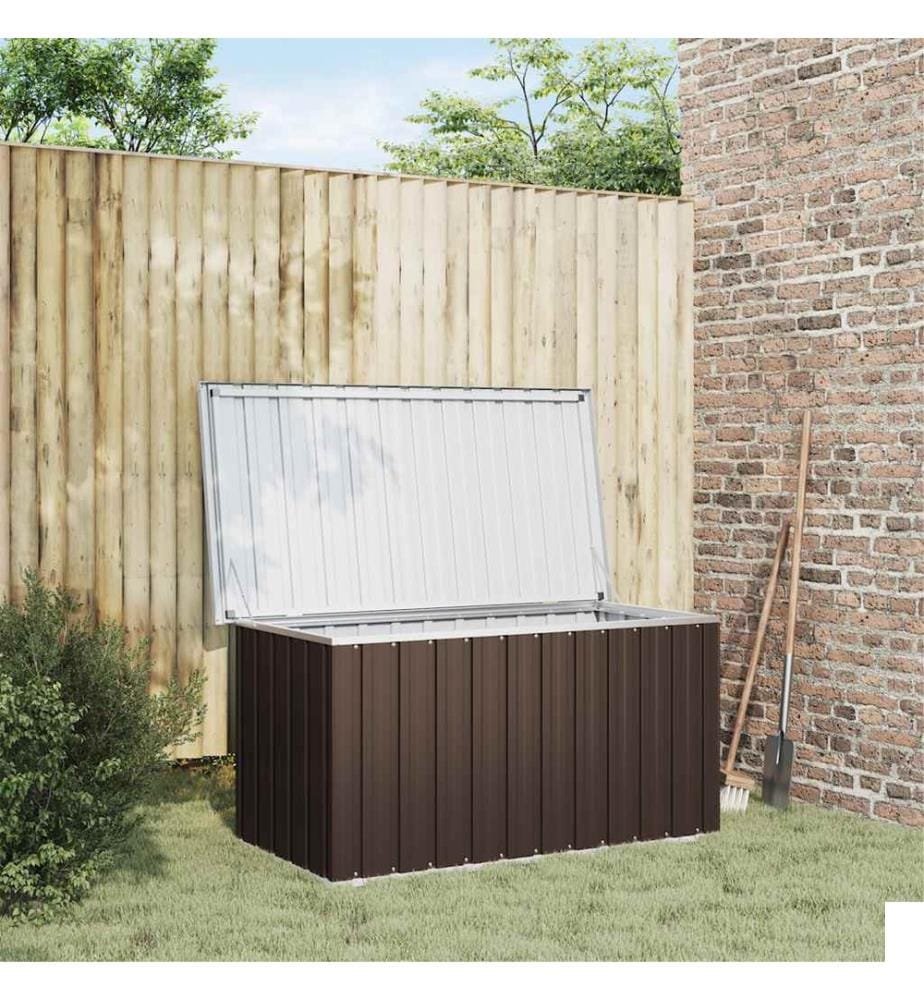Coffre de rangement de jardin Marron 129x67x65 cm