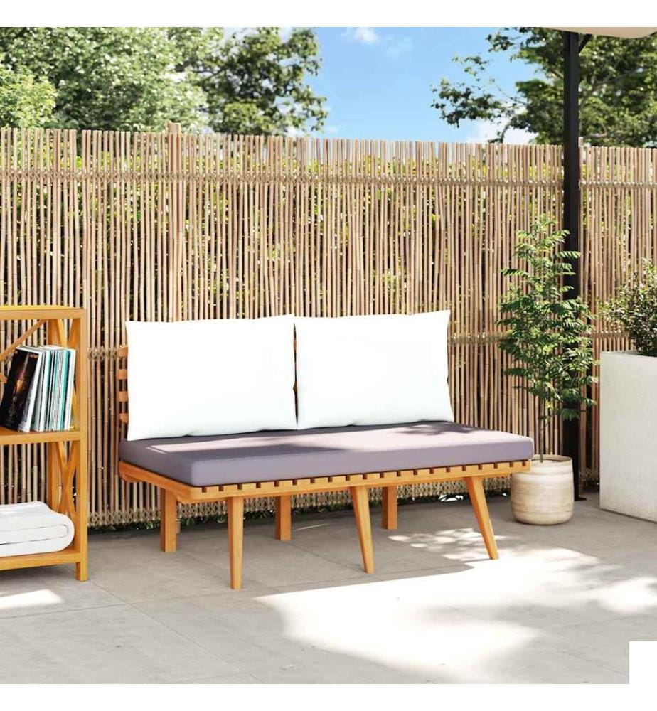 Banc de jardin avec coussins 115 cm Bois solide d'acacia